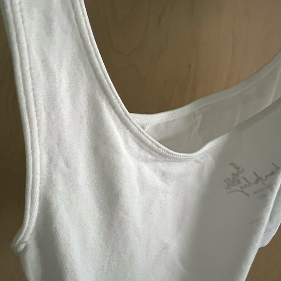 White Cropped Tank Top - Picture 6 of 7